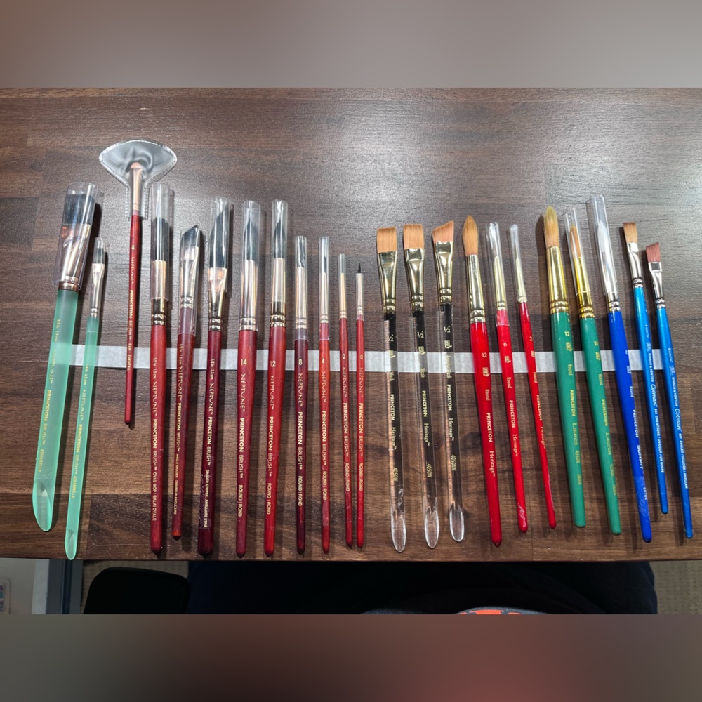 Watercolor Brushes Assortment - 
Princeton & Winsor and Newton